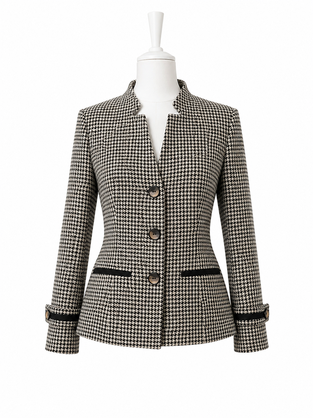 Giacca donna elegante pied de poule invernale