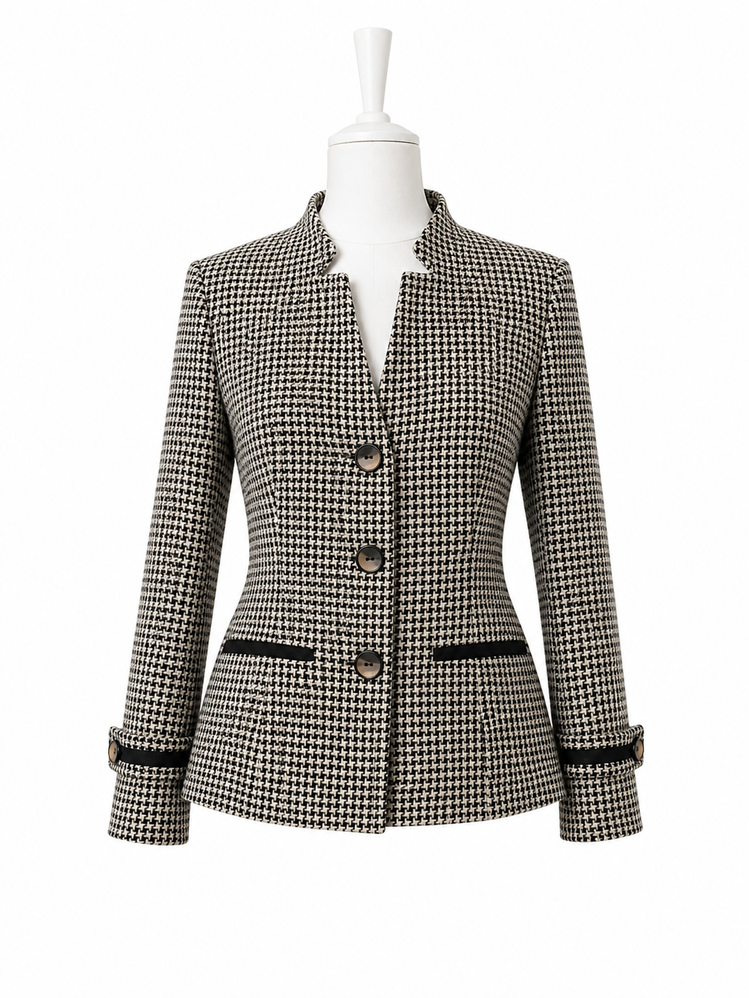 Giacca donna elegante pied de poule invernale