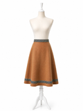 Gonna donna midi cammello autunno inverno