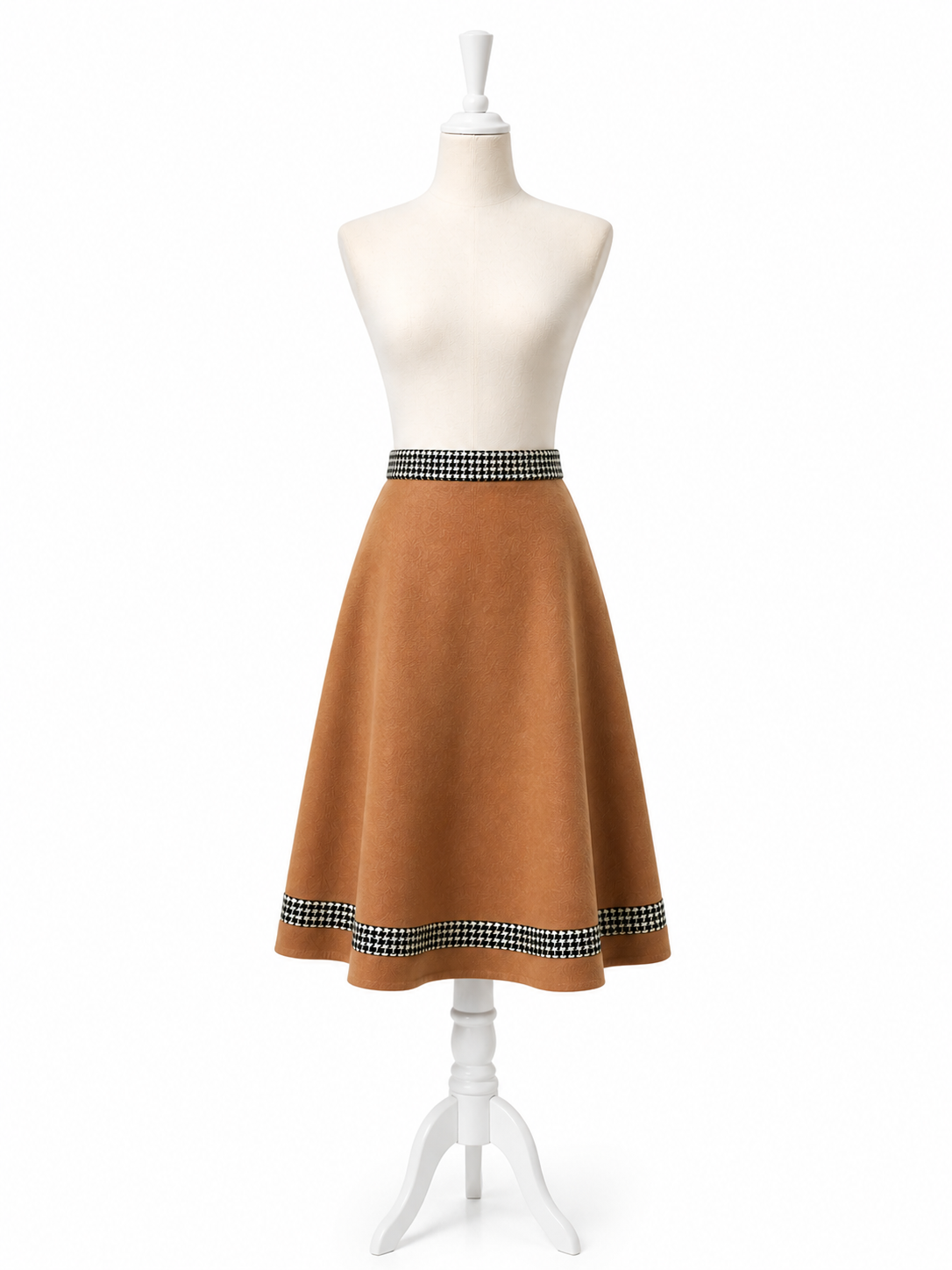 Gonna donna midi cammello autunno inverno